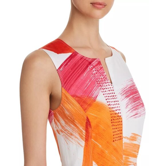 Donna Karan New York Dress Women Size 2 Abstract Handkerchief Hem City Couquette - Picture 7 of 16